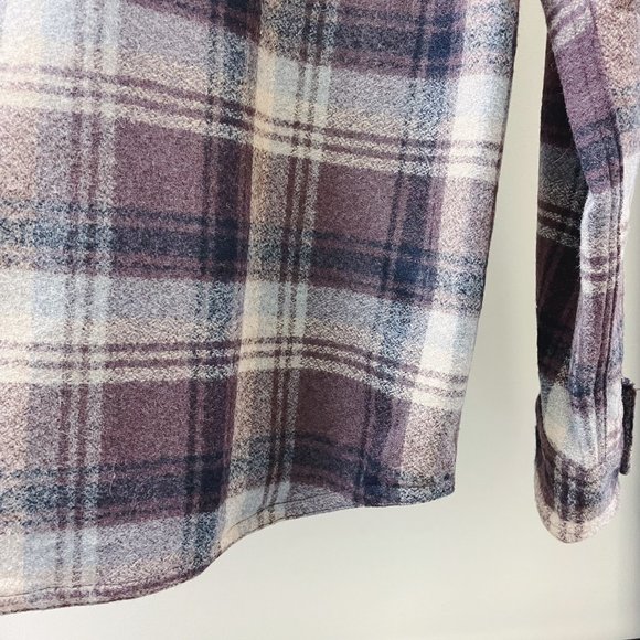 Prana Ryken Flannel Shacket/Shirt Brown Plaid (L) NWT - Picture 8 of 8